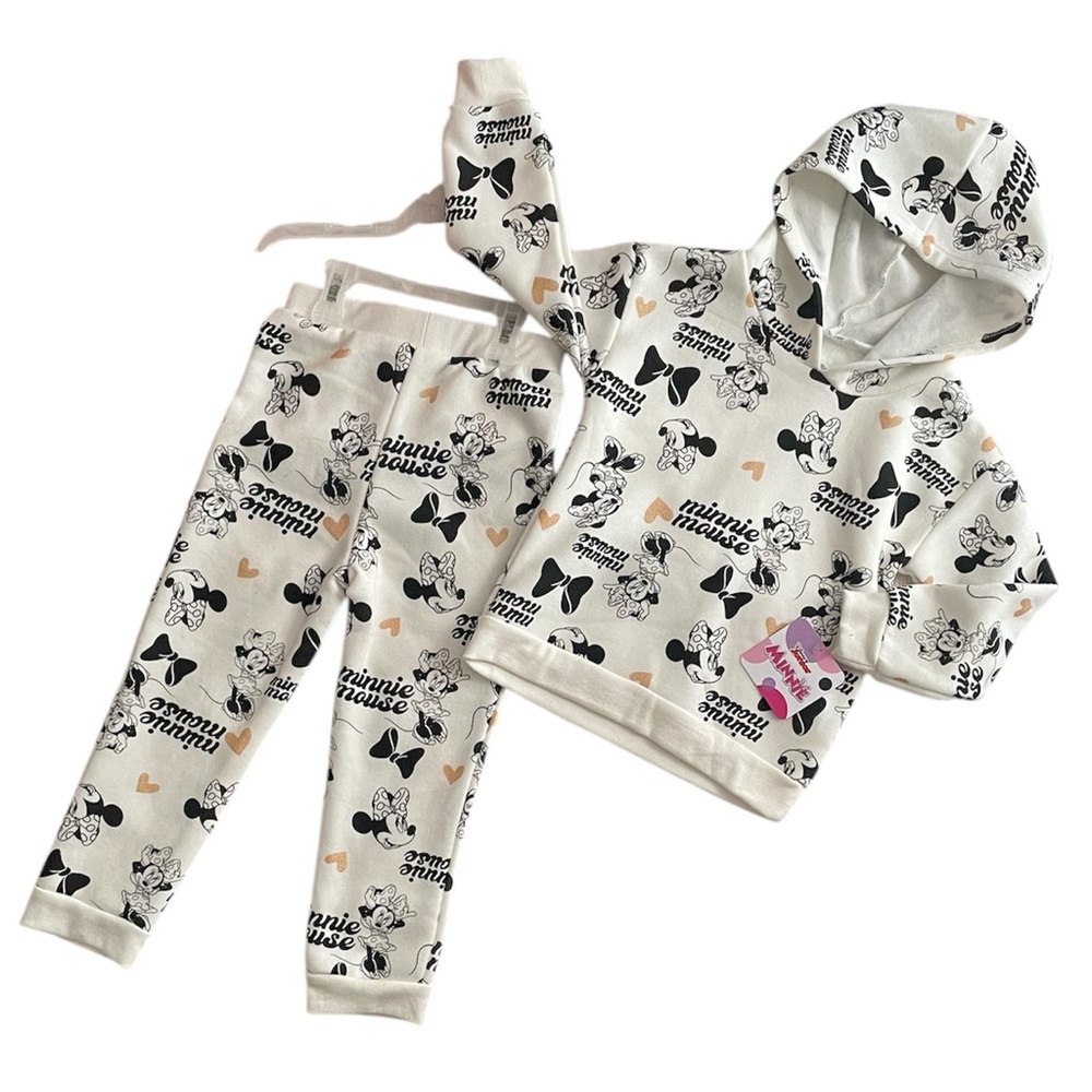 Disney Jr. Minnie Mouse Hoodie & Pants Sweatsuit NWT